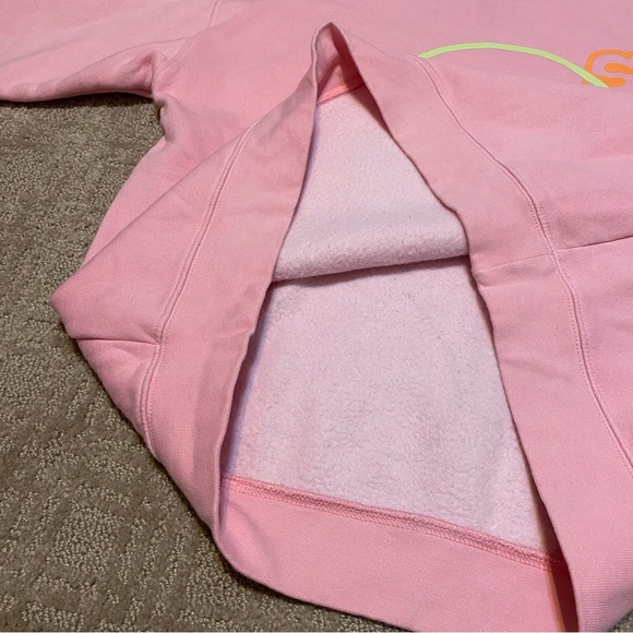 {Starfit} Pink Crew Neck Sweatshirt | Smiley ~ Size Large - Picture 8 of 16